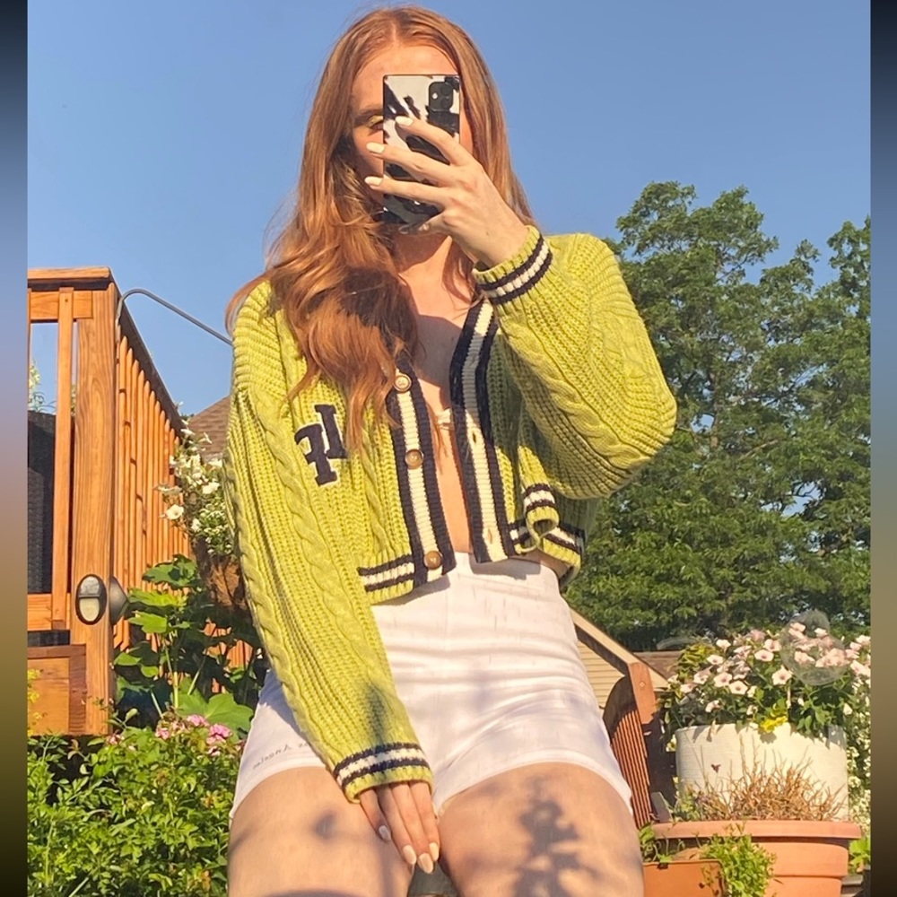 Varsity Cropped Cardigan